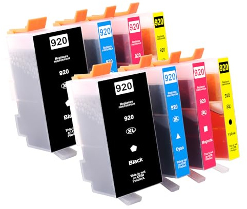 Veson 920XL Druckerpatronen Kompatibel mit HP 920 XL 8-Multipack(2 Schwarz, 2 Cyan, 2 Magenta, 2 Gelb) für HP Officejet 7500A Patronen 7000 6000 6500 6500A (8er-Pack
