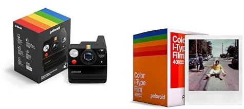Polaroid - Now+ Gen3 - Sofortbildkamera mit Bluetooth-Verbindung, Polaroid Format 8 (40 Filme), Schwarz