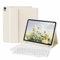 KVTVOU Keyboard Case for iPad Air 11 Inch 2025/2024 (M3/M2, 7th/6th Gen), iPad Air 5th /4th Generation 2022/2020 10.9 Inch, Magnetic Wireless Keyboard, Ultrathin Case with Pencil Holder, Cream White