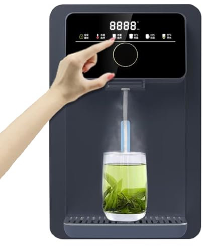 Wall-Mounted Mains Fed Unit Water Dispenser with Electronic Child Lock, Quantitative Water Intake, Dual Temperature Control Instant Hot Water Dispenser for Office,Commercial Canteens,Touch Screen
