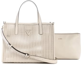 GUESS Handtasche Umhängetasche Brigitta 2 in 1 Tote Shell beige