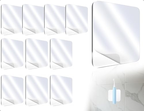 Emezddo 10 Stück Doppelseitiges Klebepads,Extra Stark Wiederverwendbares Spurloses Transparentes Klebeband,Nano Tape,verwendet für Wände, Teppich,Fliesen,Auto und Küche