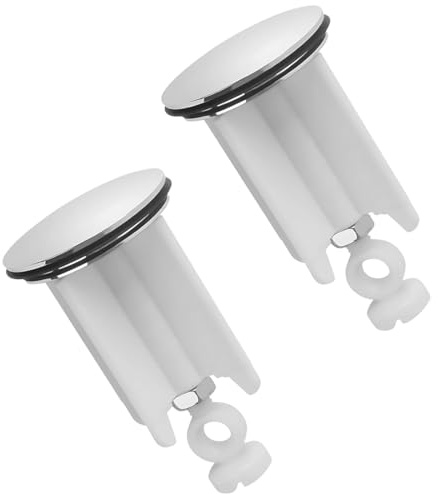 ZORVYN 2 pezzi Tappo Lavandino Bagno Universale, altezza regolabile, realizzato in ottone con gomma, di Scarico per Lavandino, Con Guarnizione, Tappi Per Lavandino, Per Lavabo da Cucina e Bagno (40mm)