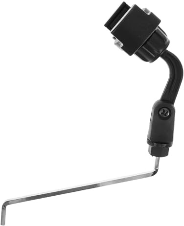 Saxophon Notenständerhalterung Schwarz mit Telefonclip, für Proben | ABS und Edelstahl, Winkel Verstellbar, Kompakt Gebaut, für Musikschüler und Saxophonisten