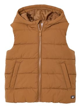 Vertbaudet Steppweste mit Kapuze Jungen, Recycling-Polyester, Übergangszeit