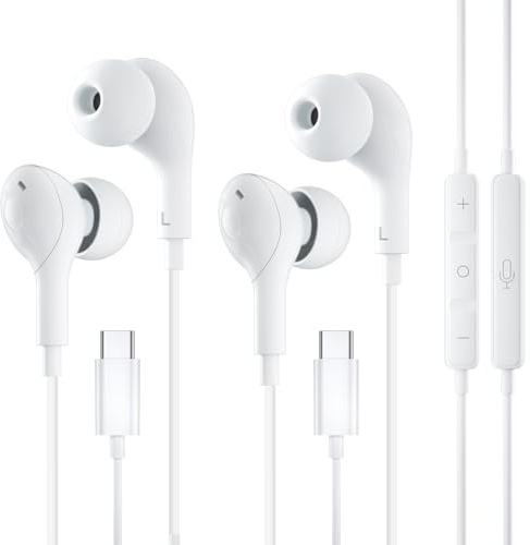 𝐀𝐩𝐩𝐥𝐞 Kopfhörer mit Kabel für iPhone 17 Pro, [MFi Zertifiziert] USB C Kopfhörer Typ C In-Ear Kopfhörer, Magnetisch, Mikrofon für iPhone 17 Air/16/15/for iPad Pro/Samsung S26/S25/S24