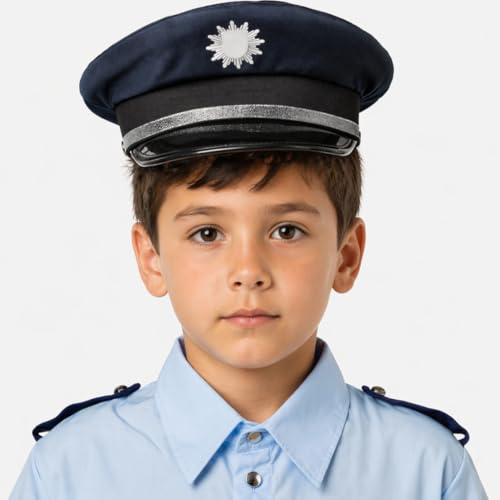 Panelize Deutsche Polizeimütze für Kinder, Polizei, Zubehör zum Polizeikostüm,Kinderpolizei