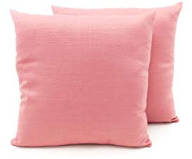 BIANCHERIAWEB Coppia Cuscini Arredo Imbottiti Tessuto Ottoman in Tinta Unita Rosa Antico 41 60x60 Rosa Antico 41