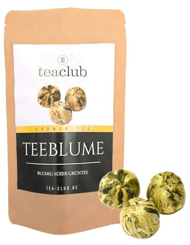 Teeblumen Geschenkset, 10 stk. Teeblume Grüner Tee Ringelblumenblüten Blumig-Süß, Tee Geschenk Set - TeaClub Green Tea (10 Stück (1er Pack))
