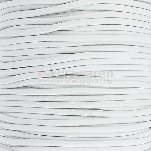 e-kurzwaren 5 m elastische Kordel 1 mm / 2 mm / 2,5 mm / 3 mm / 4 mm / 5 mm elastische Kette, dick, PVC, röhrenförmig, aus Gummi, Schmuck, 32 Farben