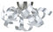 Moderne verschnörkelte Wandlampe Silbern Icana