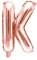 PartyDeco Folienballon Buchstabe K Roségold-Geburtstag Hochzeit Jahrestag Folienballon Buchstabe K- Rosegold Größe ca. 35 cm Verlobung Silvesterparty Folienballon Deko
