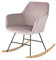 SoBuy FST68-P Schaukelsessel Schaukelstuhl Relax Stuhl Sessel aus Samt und Buche Pink Belastbarkeit: 150kg