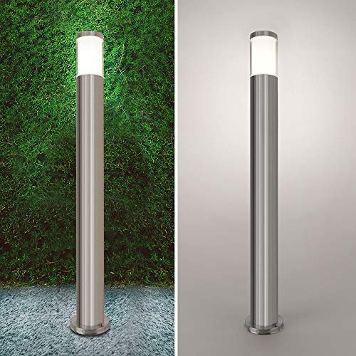 max K O M F O R T KALISTA Standleuchte Außen LED 5 W GU10 Edelstahl IP44 Neutralweiß 4000K Energiesparend Gartenleuchte Modell 385