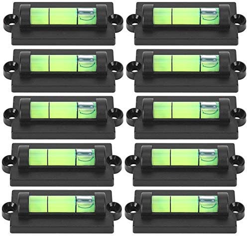 Weiyiroty Wasserwaage Klein - 10 Level Kunststoffblasenstufe, Blasenebene Level-Tool Halterungsebene füR Wohnmobile zum Einstellen der Horizontal HäNgenden Bilder des Kamerastativs Camping ZubehöR