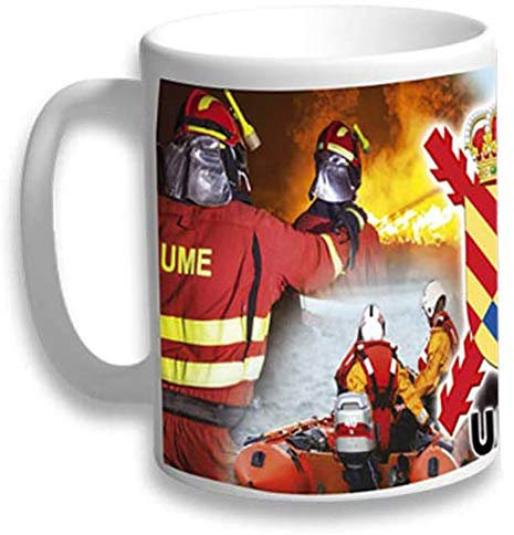Tiendas LGP- Barbaric- Taza Ceramica, Unidad Militar de Emergencias, Decorada con impresión fotografica 3D con Motivos de la Unidad Militar de Emergencias