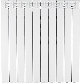 Fondital V666AM06410 Radiatore in alluminio pressofuso Exclusivo B3, 800 mm, 10 elementi, bianco