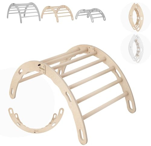 MAMOI® Kletterbogen, Kletterdreieck, Baby Klettern, Klettergerüst aus Holz, Holzbogen für Kinder, Spielplatz, Klettergerüst Indoor