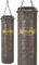 Bad Company Vintage Boxsack inkl. Heavy Duty Vierpunkt-Stahlkette und Metallring I Kunstleder Punching Bag gefüllt 120 x 35 cm