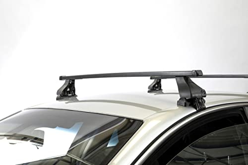Dachträger RIC-K1 aus Stahl kompatibel mit Opel Corsa C (3/5 Türer) von 2000 bis 2006 mit Standarddach - TÜV-GS geprüft