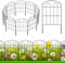 28 Stück dekorativer Gartenzaun, für den Außenbereich, 61 cm (H) x9 m (L), beschichtetes Metall, rostfrei, Landschaft, Schmiedeeisen, Drahtbordüre, faltbar, Terrassenzaun, Platten, Dekoration