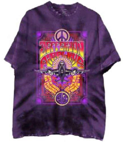 Jefferson Airplane T Shirt Live in San Francisco Official Unisex Tie Dye Purple S