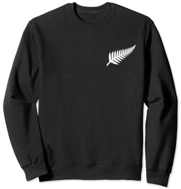 New Zealand Silver Farn NZ Black Proud Kiwi Rugby Geschenk Sweatshirt