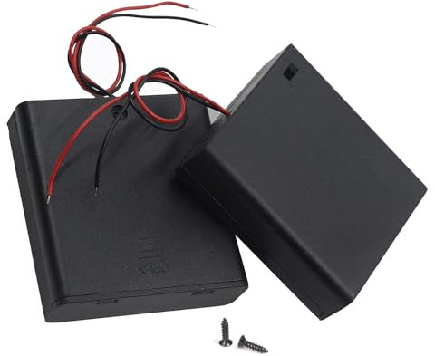 AIMPGSTL 4 AAA Battery Holder with Switch, 2Pcs 6V Battery Holder with Switch, 4X 1.5V AAA Battery Holder Case and ON/Off Switch