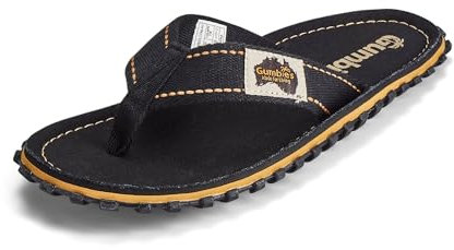 Gumbies Classic - Flip Flops aus recycelten Materialien - robuste Sohle aus wiederverwerteten Autoreifen, ergonomisches Fußbett - Black, 43