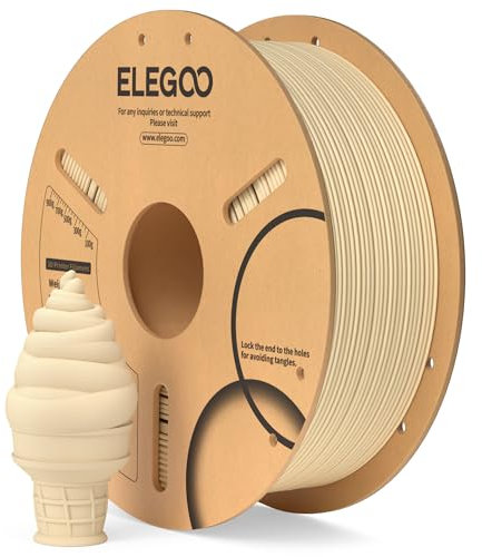 ELEGOO Filamento PLA 1.75mm Beige 1KG, Filamento per Stampante 3D, Precisione Dimensionale +/- 0.02mm, Filamento per La Maggior Parte delle Stampanti 3D