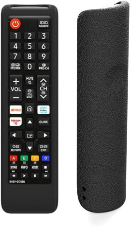Lot de 2 coques de protection en silicone compatibles avec télécommande Samsung AA59-00741A AA59-00602A BN59-01315B BN59-01303A BN59-01247A