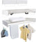Zentuary Home Wall Mounted Clothes Airer – 80cm Retractable Drying Rack with Towel Rails, 3 Hangers & 6 Pegs – Plasterboard Wall Plugs & Screws Included – Space-Saving Indoor/Outdoor Laundry Dryer