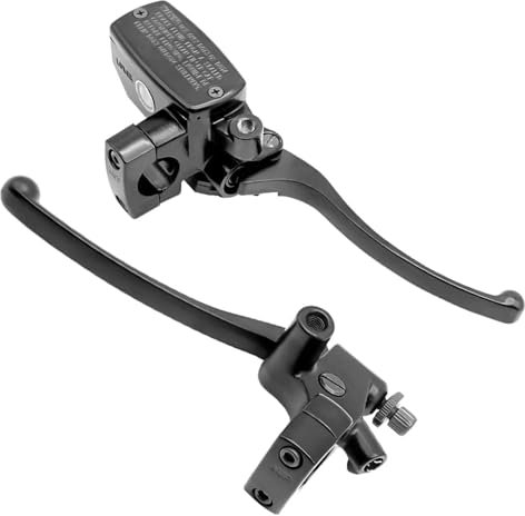 Mabutingti Leva frizione Pompa Cilindro Maestro freno sinistra destra per Honda VT600 VT750 VT1100 VT1300 VTX1300 VF750 (Nero)