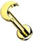 Stachelkleid Labret Piercing Titan Mond Flat Base Flache Basis Universal Hypoallergen Man Frau Conch Cyber Dahlia Helix Ohr Nase Septril Shark Snake Knorpel Lippe Gold, 8 mm