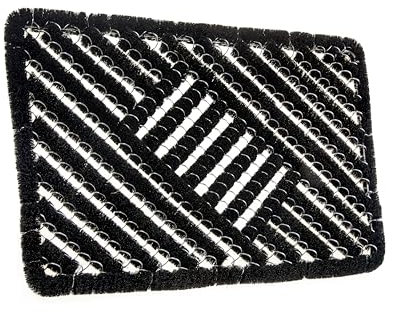 Hanse Home Grid Brushes Fußmatte Kokos und Gummi 40x60cm – rutschfeste Schmutzfangmatte für Innen und Außen, Fußabtreter mit Kokosbürsten Türmatte Wetterfest Schmutzabtreter Outdoor – Schwarz