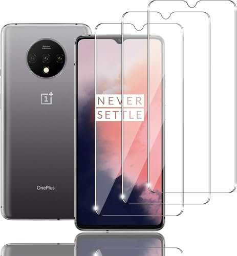 Jinyunlai Panzer Schutz Glas für OnePlus 7T für Panzerglas, HD Displayschutzfolie, 9H Härte Schutzglas Schutzfolie, Frei von Kratzern, Ultra-klar Panzerfolie für OnePlus 7T - 3 Stück