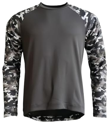 MTB Trikot, Herren Radtrikot MTB Downhill T-Shirt Langarm Mountainbike Motorrad Outdoor MTB Jersey Atmungsaktiv und Schnelltrocknend