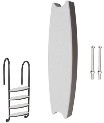 Pool Ladder Steps, Replacement Swimming Pool Ladder Parts, Waterproof Anti-Slip Swimming Pool Treads, Bolt-Secured Swimming Pool Ladder Steps, For Most Swimming Pool Ladders