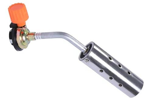 0XBIT Chalumeau Gaz, Chalumeau de Cuisine en Acier Inoxydable, Halumeau gaz Bricolage avec un Design Coupe-vent, Chalumeau Convient à la Cuisine, au Désherbage et au Camping