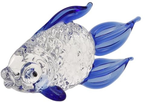 Cabilock Aus Kristallglas Fisch-tischdekoration Briefbeschwerer, Sammlerstücke, Miniatur-fischskulptur Miniaturfisch Mundgeblasene Fischfigur Tropische Fischskulptur
