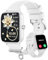 Erkwei Smartwatch Donna 1.85 Smart Watch con Chiamate 100+ Sportive Fitness Tracker con Contapassi Sonno Cardiofrequenzimetro Notifiche Messaggi Orologio Digitale per iOS Android Bianco