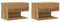 vidaXL Wand Nachttisch 2 STK., Nachtschrank mit Stauraum Wandmontage, Nachtkommode Hängend, Nachtkonsole Wandschrank für Schlafzimmer, Artisan-Eiche