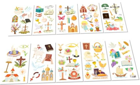 GARVALON 10blätter -Themen Tattoos Aufkleber Temporäre Körper-Tattoos Für Partys Selbstklebende Dekorationen Für Festivals Und Feiern Geeignet Für Hauttypen