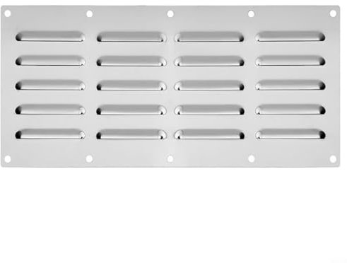 Uwithdanceme Piastra di ventilazione in acciaio inox per cucine esterne, bracieri in muratura, accessori per barbecue, 34 x 13 cm (5 pezzi)