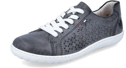 Rieker Damen Low-Top Sneaker 52825, Frauen Halbschuhe,straßenschuhe,Strassenschuhe,Sportschuhe,Freizeitschuhe,Turnschuhe,blau (14),36 EU / 3.5 UK