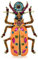 Mode Strass Brosche Große Emaille-Käfer-Broschen for Damen, Unisex, 4-farbig, Strass, schöne Insekten, Party, Büro, Broschennadeln(Color3)