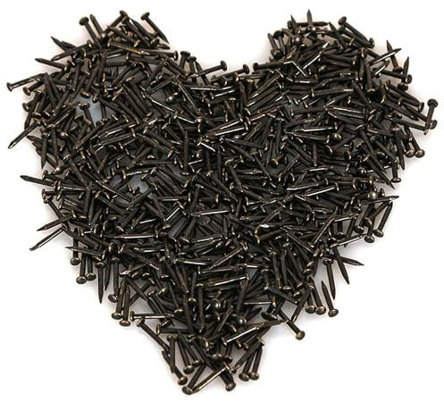 HVDHYY 1.5 * 25mm Testa Rotonda Piccolo Chiodi di Legno Decorative Chiodi DIY Tecnologia piccole unghie da Te Accessori Noir 500PCS