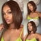 12 Inch Chocolate Brown 9X6 Straight Bob Human Hair Wig 200% Dichte Wear And Go Glueless Wig Human Hair Pre Plucked Pre Cut Echthaar Perücke 100% Brasilianer Lace Front Wigs for Black Women (31cm)