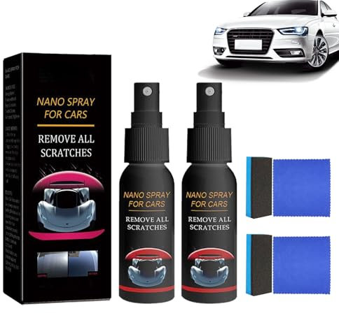 Nurafix Auto Spray Kratzer Entfernen, 30ml Auto Kratzer Entferner, Kratzers Entferner Autos, Autos Kunststoff Kratzers, Nura Fix Nano spray Mit Wisch & Schwamm, Remove All Scratches (2PC)