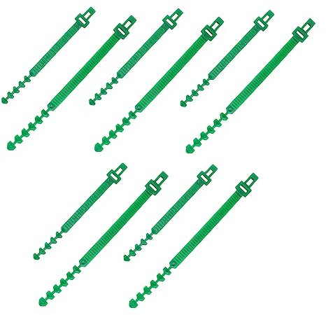 BESPORTBLE 10 Stück -Riemen gartenwerkzeuge -Bindungen für die Pflanzenpflege Indoor and Outdoor Cable tie Gitter Kabelclip Draht Stützgurte für Baumbinder Baumbindegurte Plastik Green